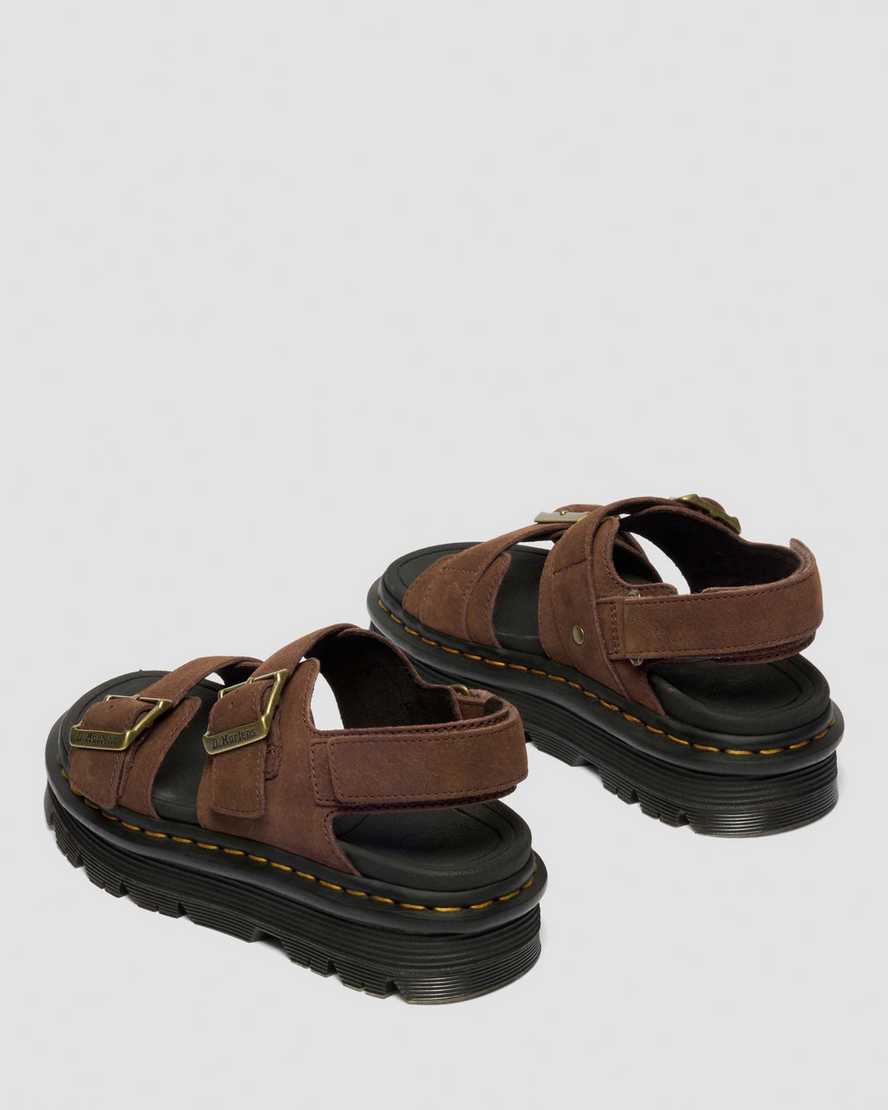 Sandalias de nobuk con plataforma