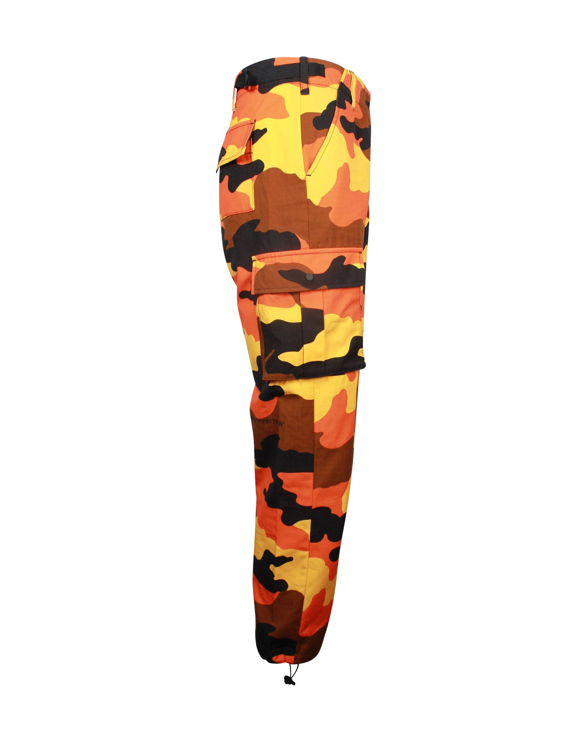 Pantalón de algodón con estampado color naranja