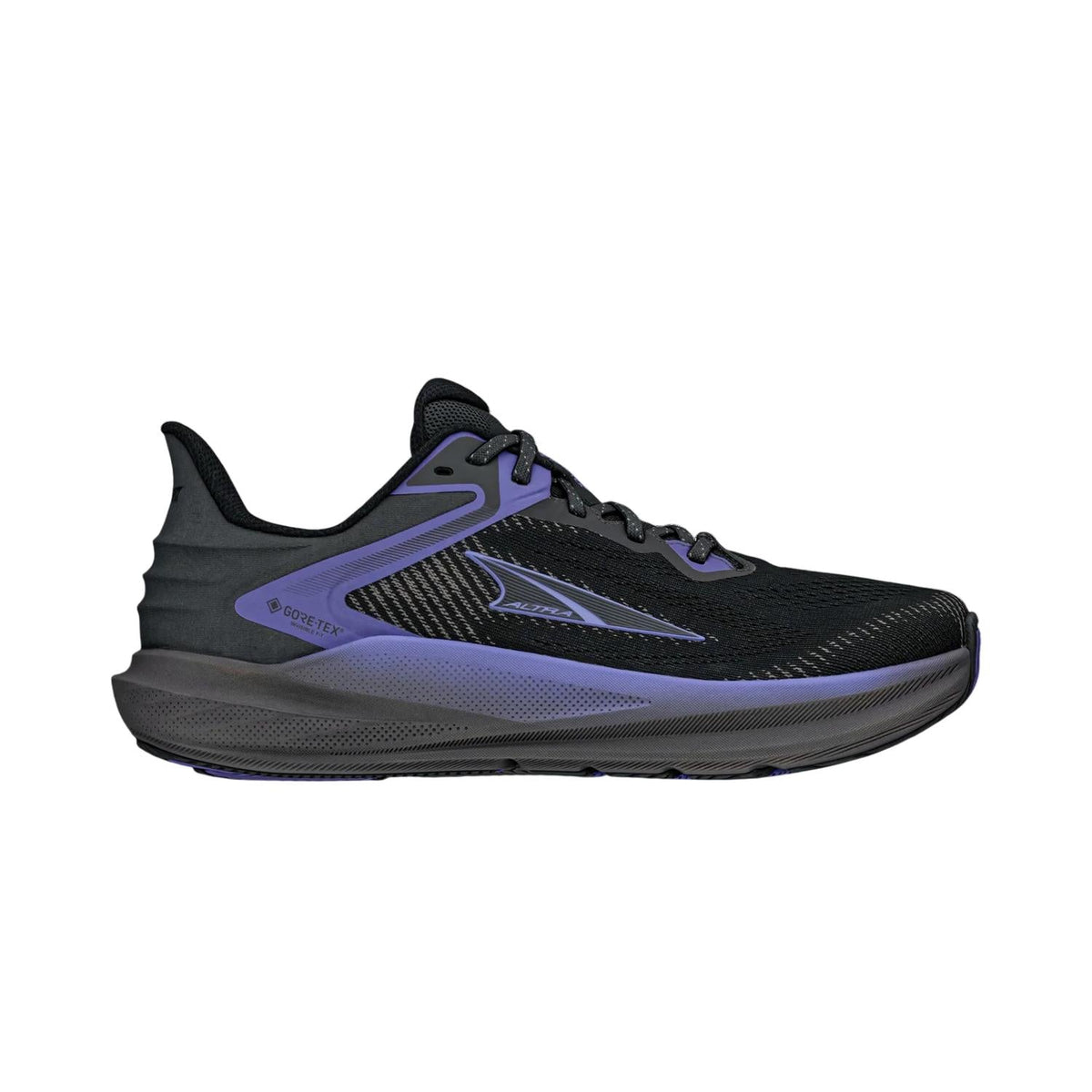 Tenis para correr de mujer color gris y violeta
