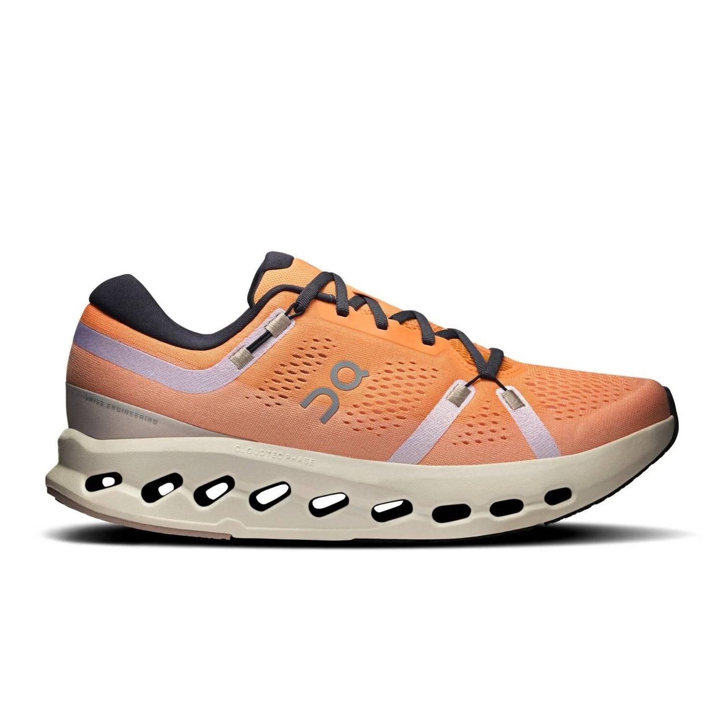 Tenis para correr de hombre color naranja y marfil