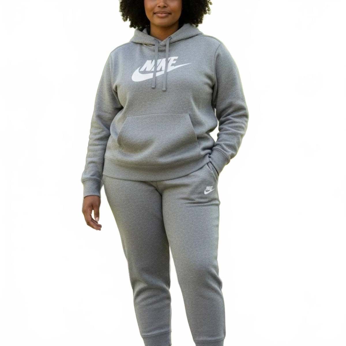 Buzo con capucha de mujer color gris