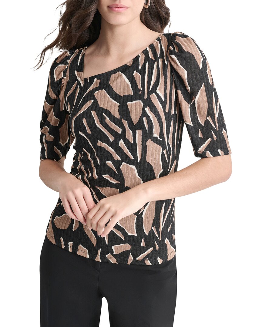 DKNY Top Asimétrico Manga Corta