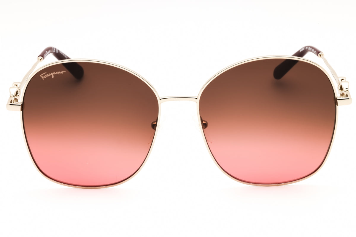 Gafas color café y rojo y dorado