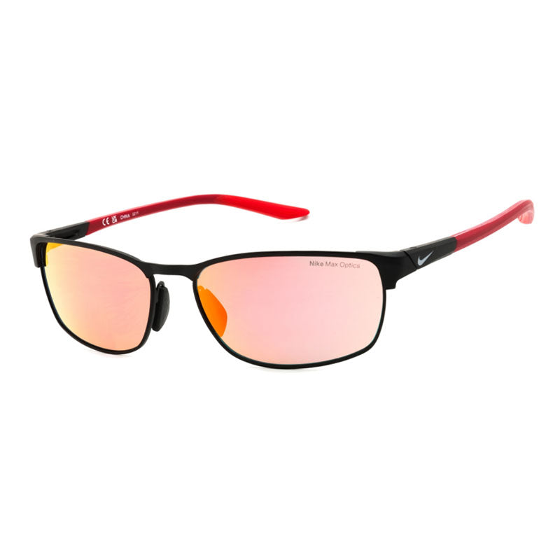 Gafas de satén color negro y rojo