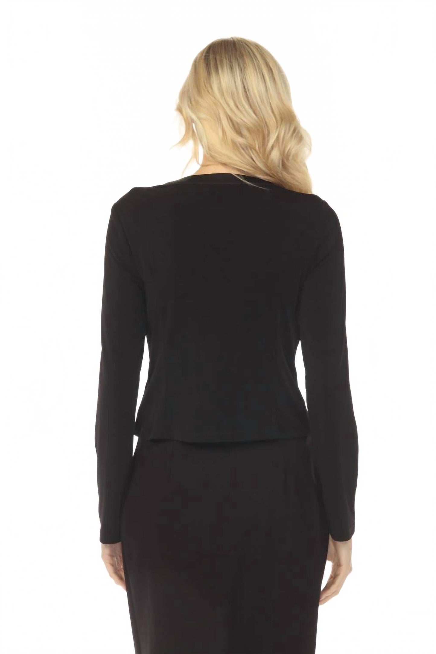 Chaqueta de satén color negro