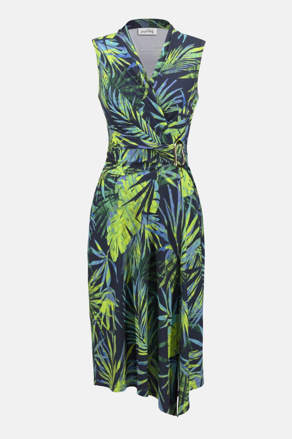 Vestido sin mangas con estampado floral color azul