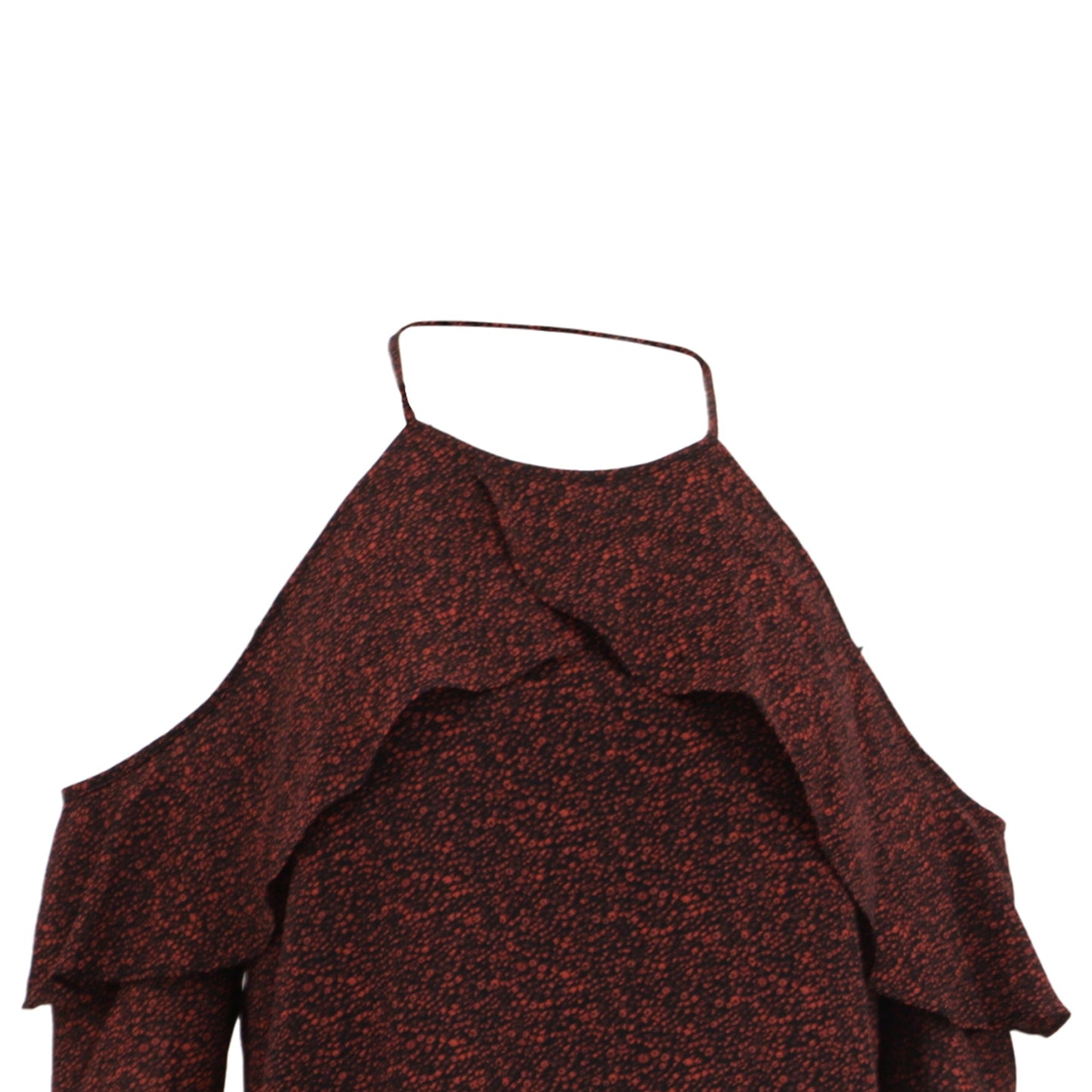 Top con hombros descubiertos color vinotinto
