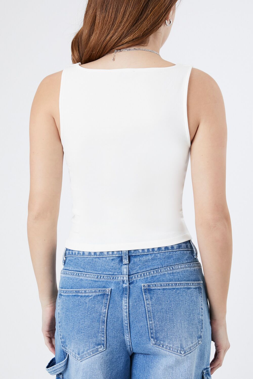Camiseta sin mangas con tejido acanalado