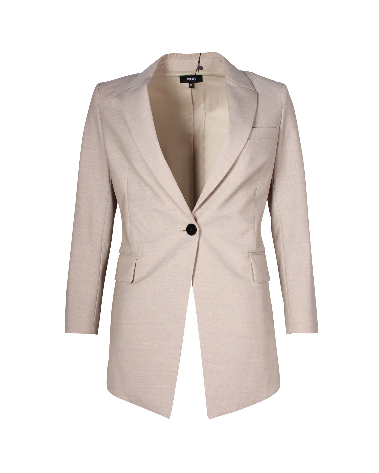 Blazer de lana color beige