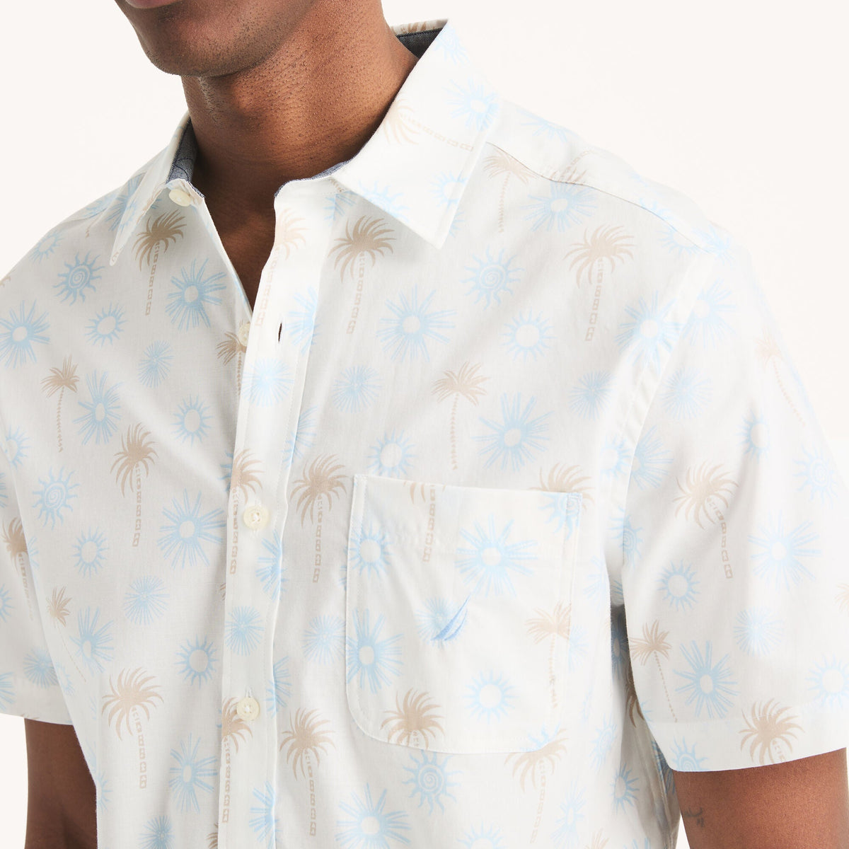 Camisa de hombre de manga corta con estampado