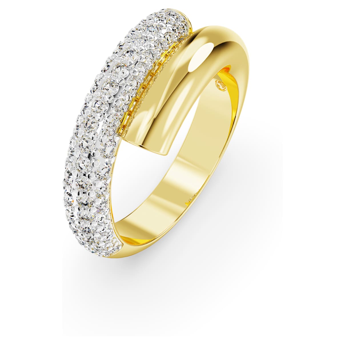 Anillo color blanco y dorado