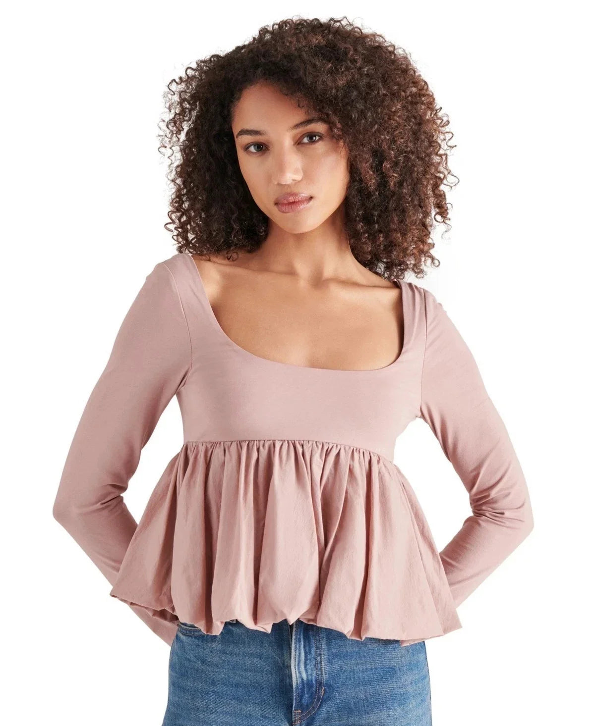 Top de mujer con escote cuadrado con boleros