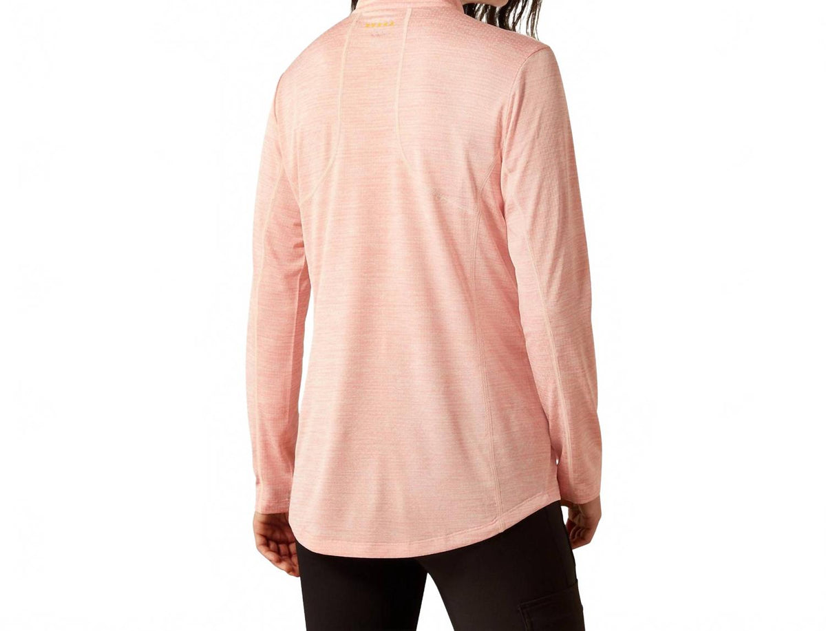 Top de mujer de manga larga color rosado