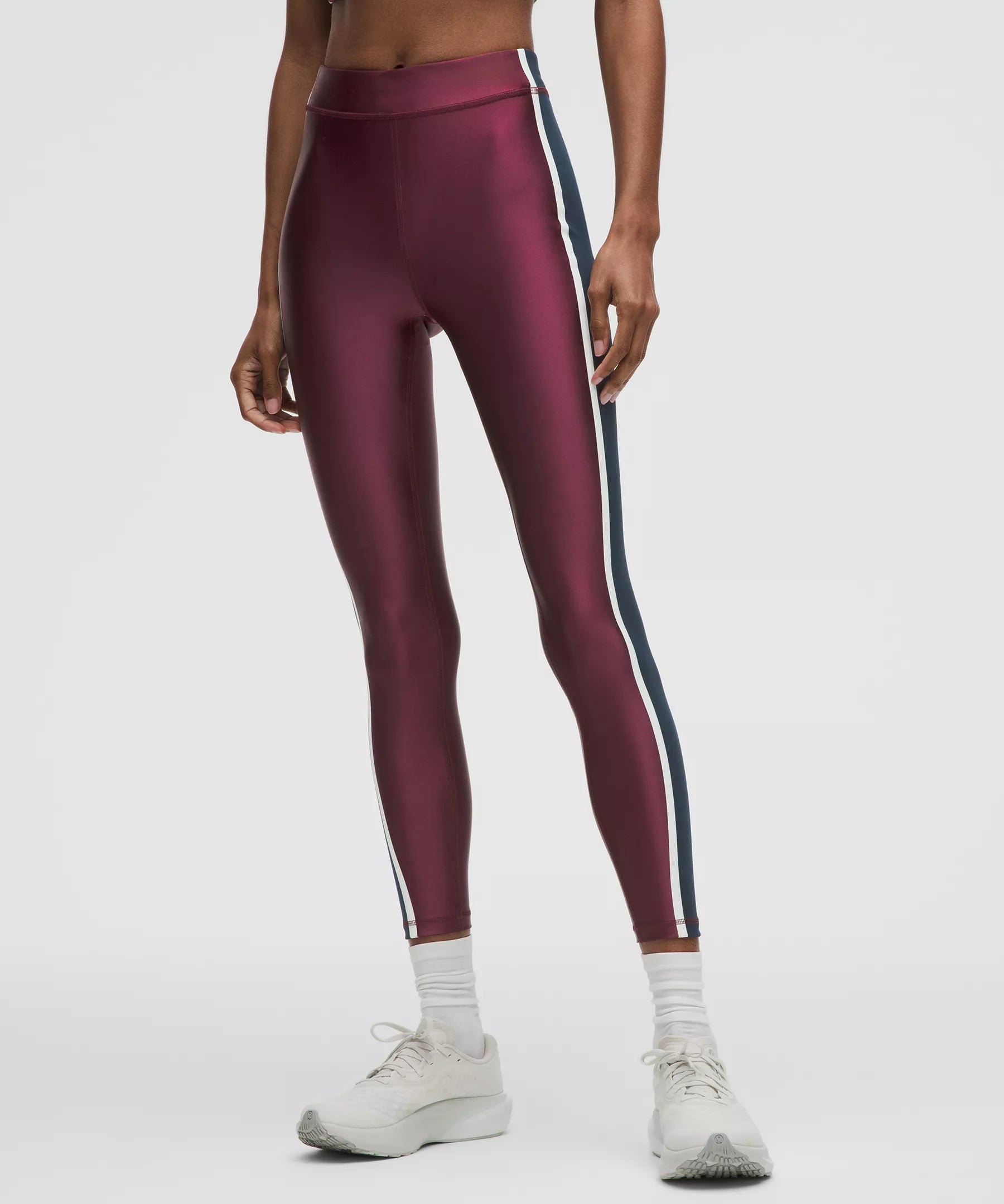Leggings de satén de tiro alto