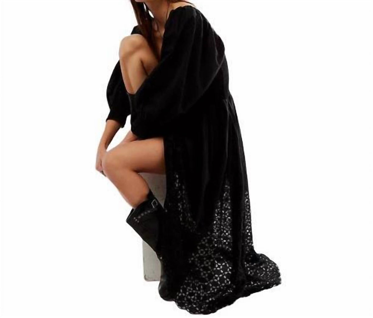 Vestido midi color negro