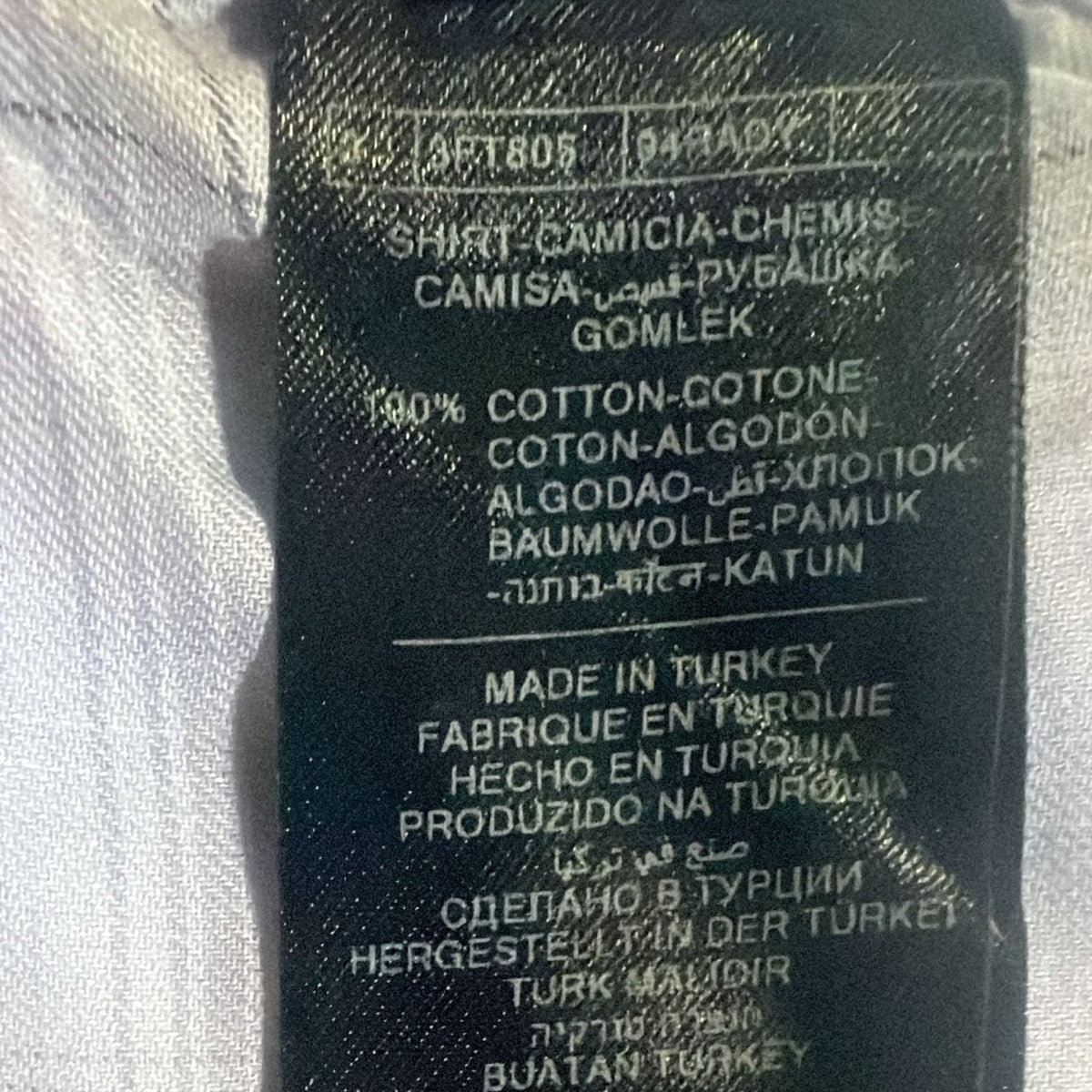 Camisa de algodón a cuadros color azul claro