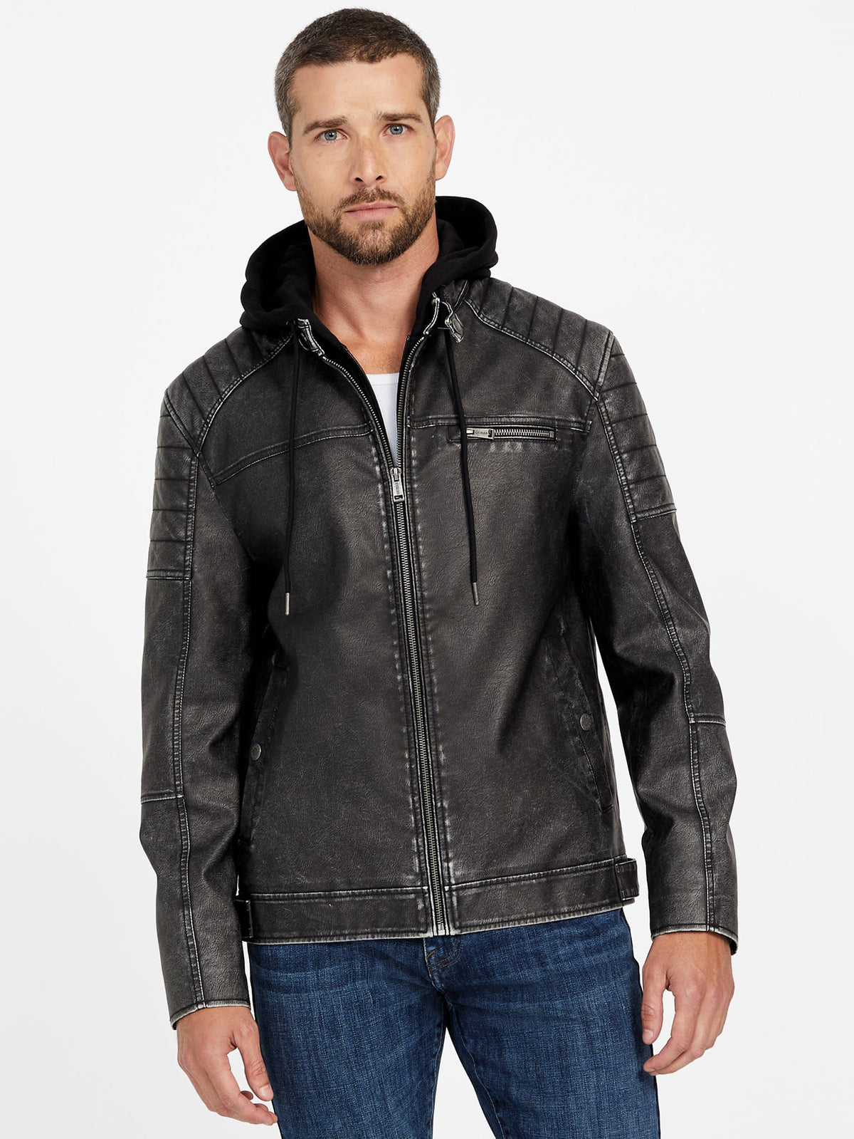 Chaqueta de efecto cuero