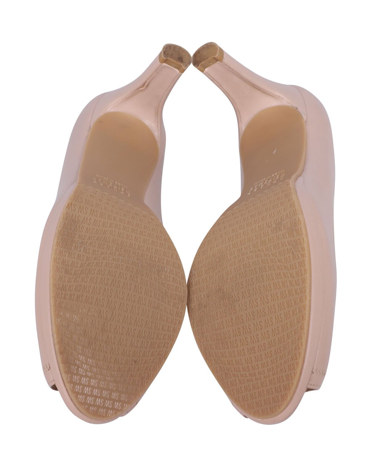 Tacones de cuero color rosado