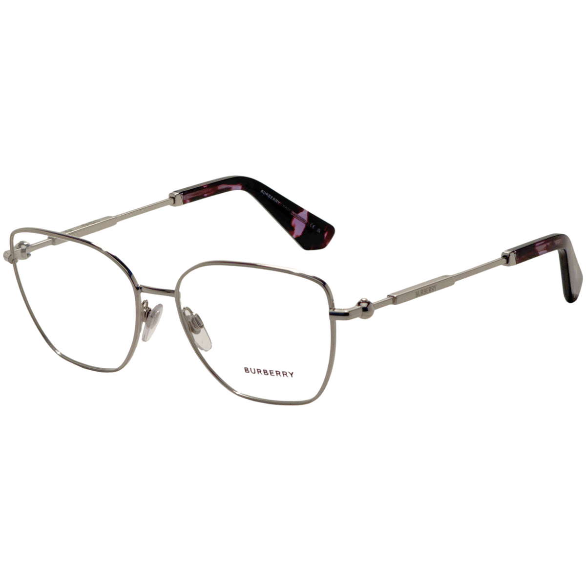 Montura para gafas de mujer 56 mm color plateado
