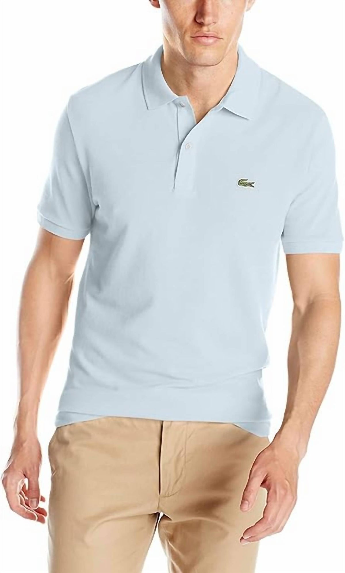 Polo de manga corta color azul claro