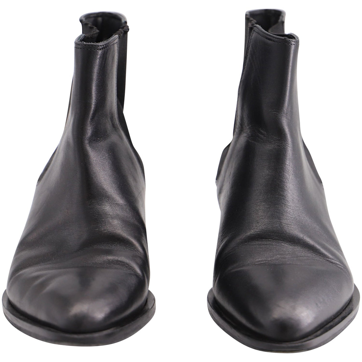 Botines de cuero color negro