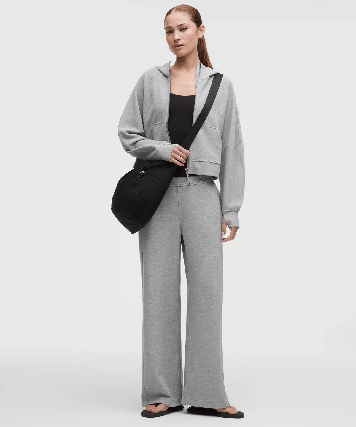 Pantalón de pierna ancha de tiro medio