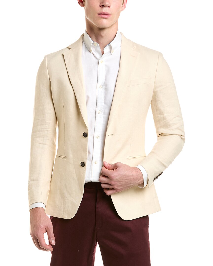 Chaqueta de lino color gris