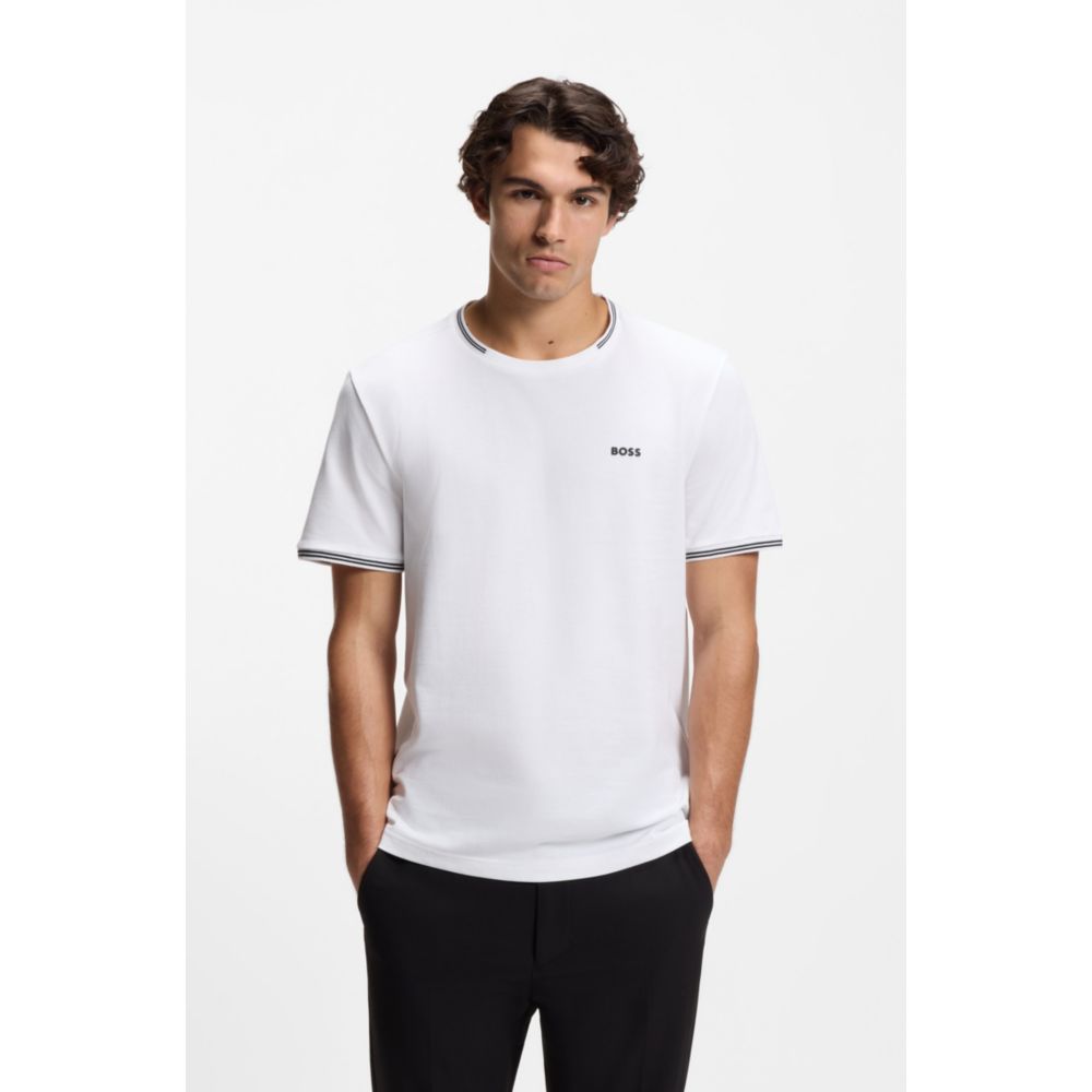 Camiseta de algodón a rayas