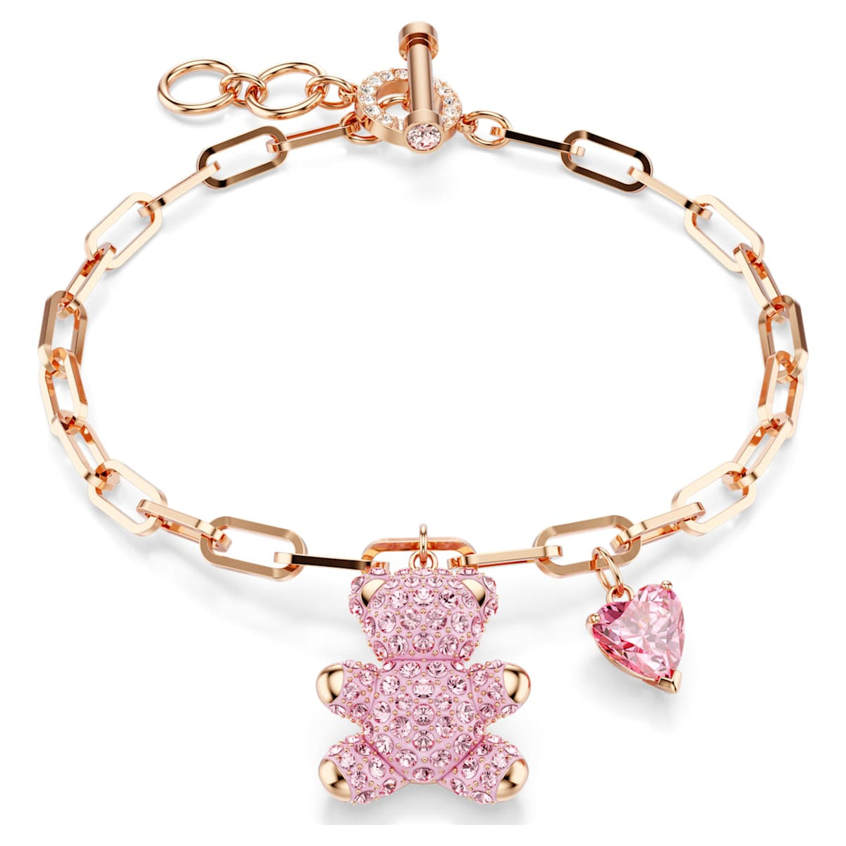 Pulsera color oro rosa y rosado