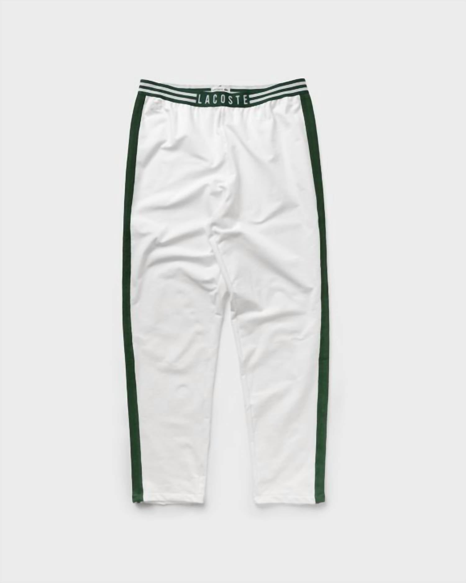 Pantalón deportivo de corte amplio color blanco