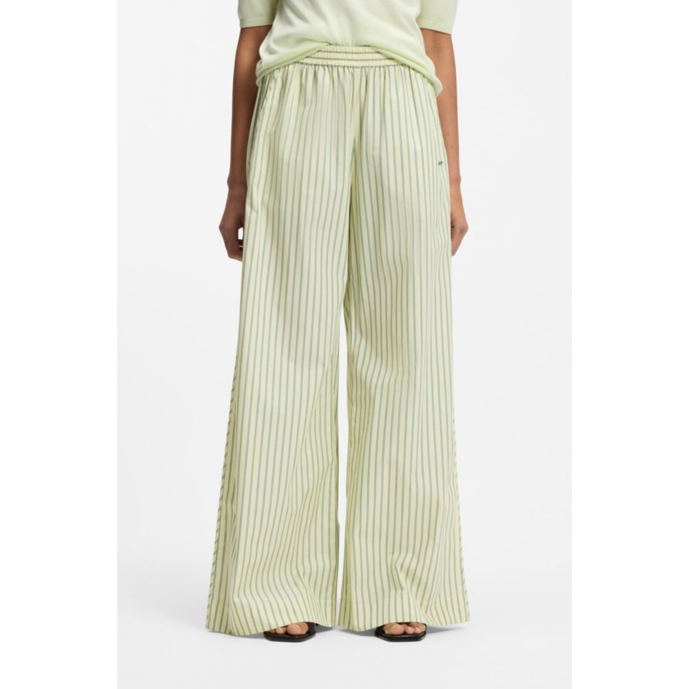 Pantalón de algodón a rayas