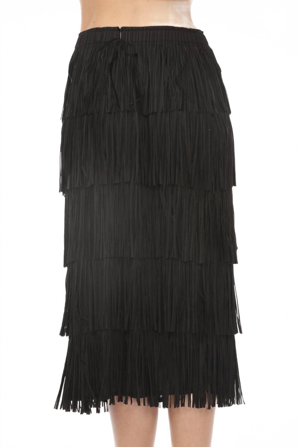 Falda midi color negro