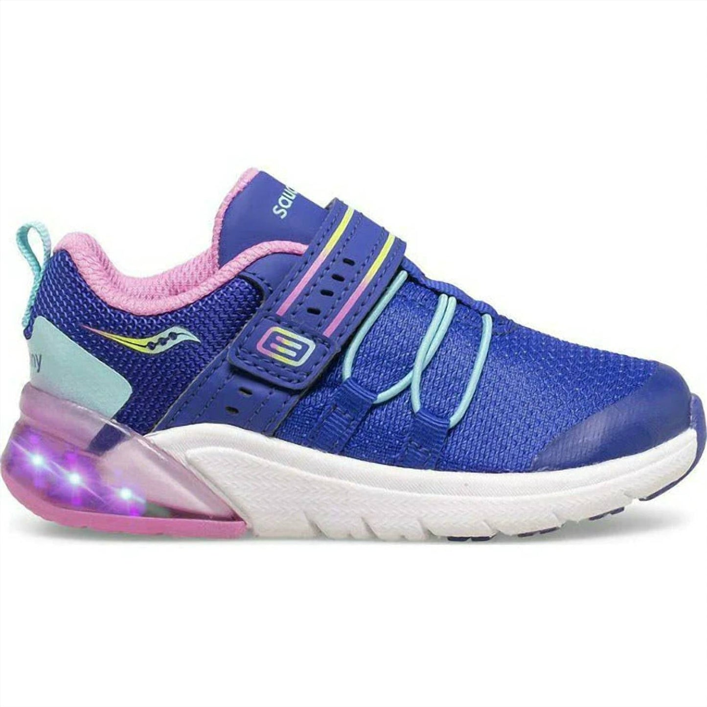Tenis para niña color azul marino y rosado
