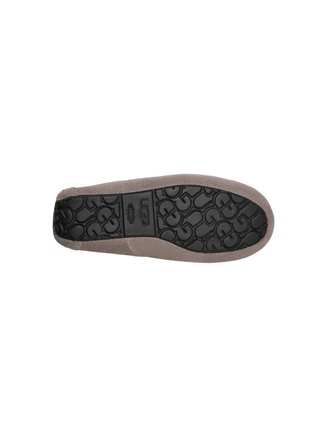 Pantuflas de hombre de gamuza color gris