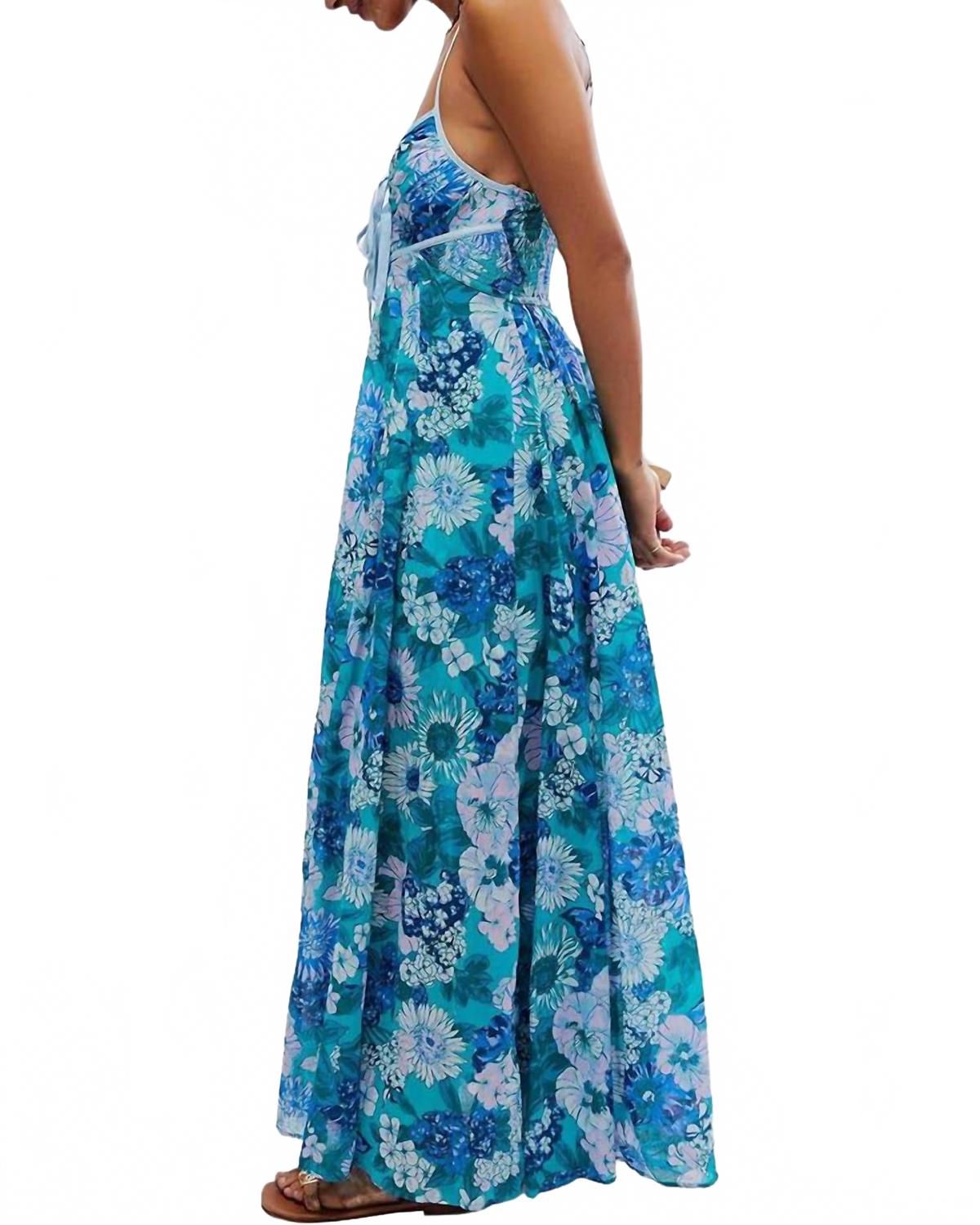 Vestido largo color azul