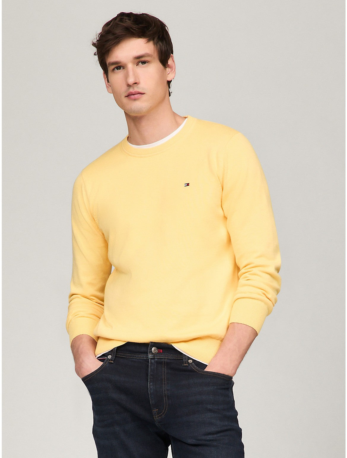 Suéter de hombre con cuello redondo