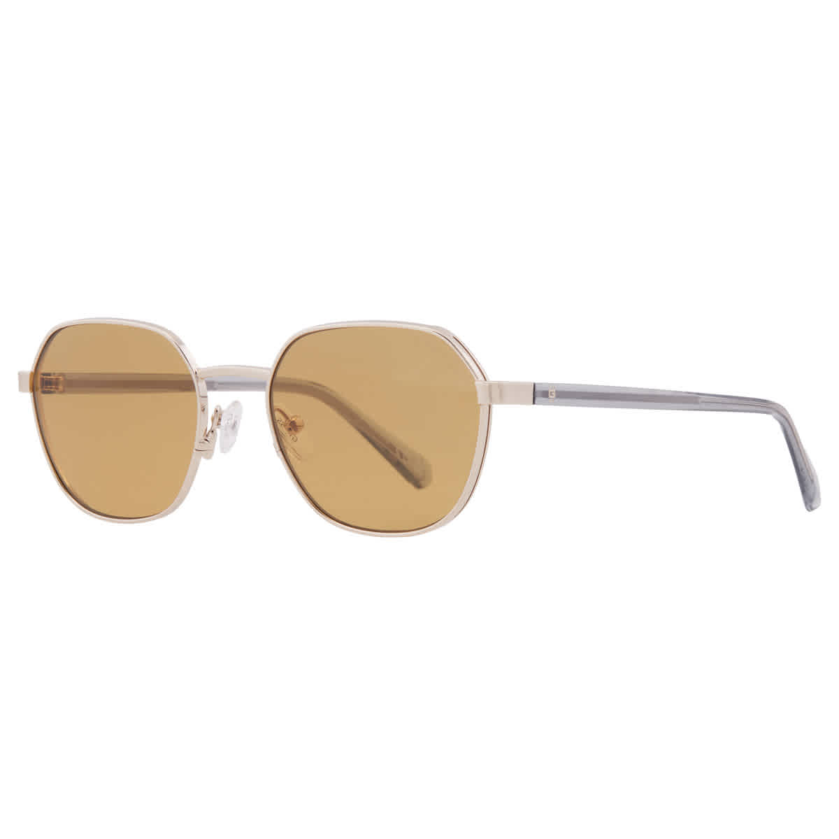 Gafas de sol de hombre de montura redonda color café