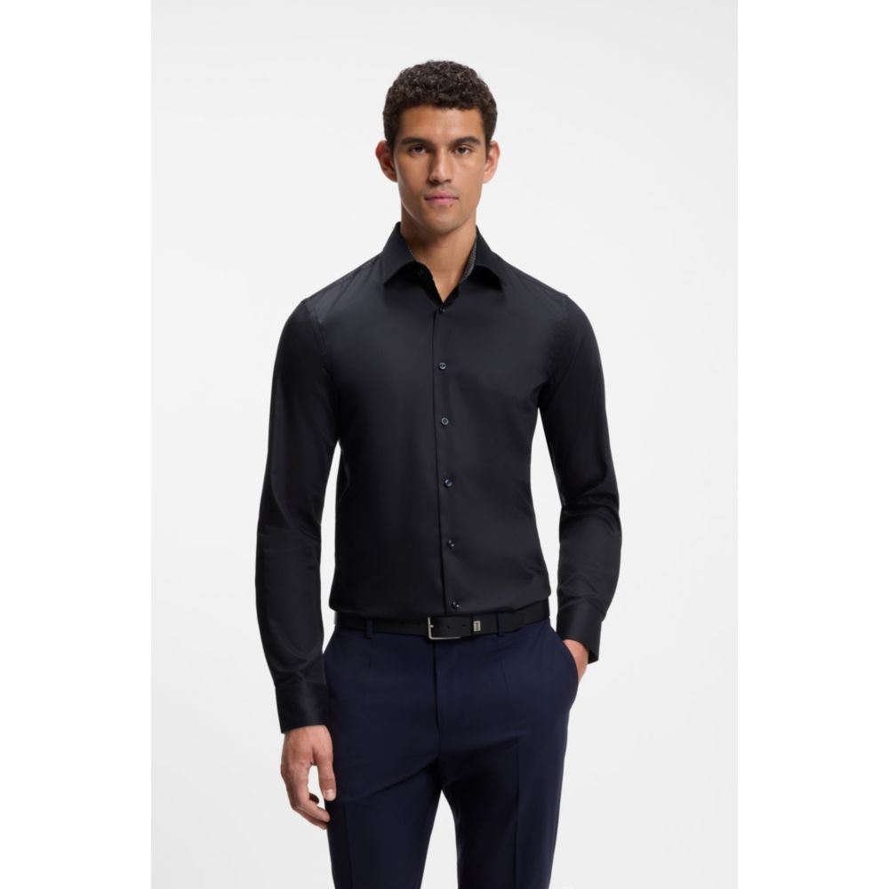 Camisa de algodón de corte ajustado