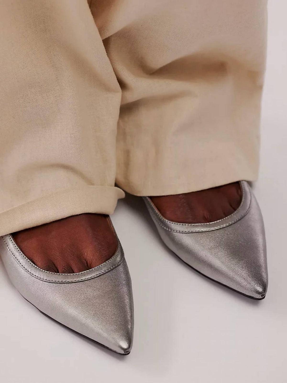Zapatos planos de mujer color gris
