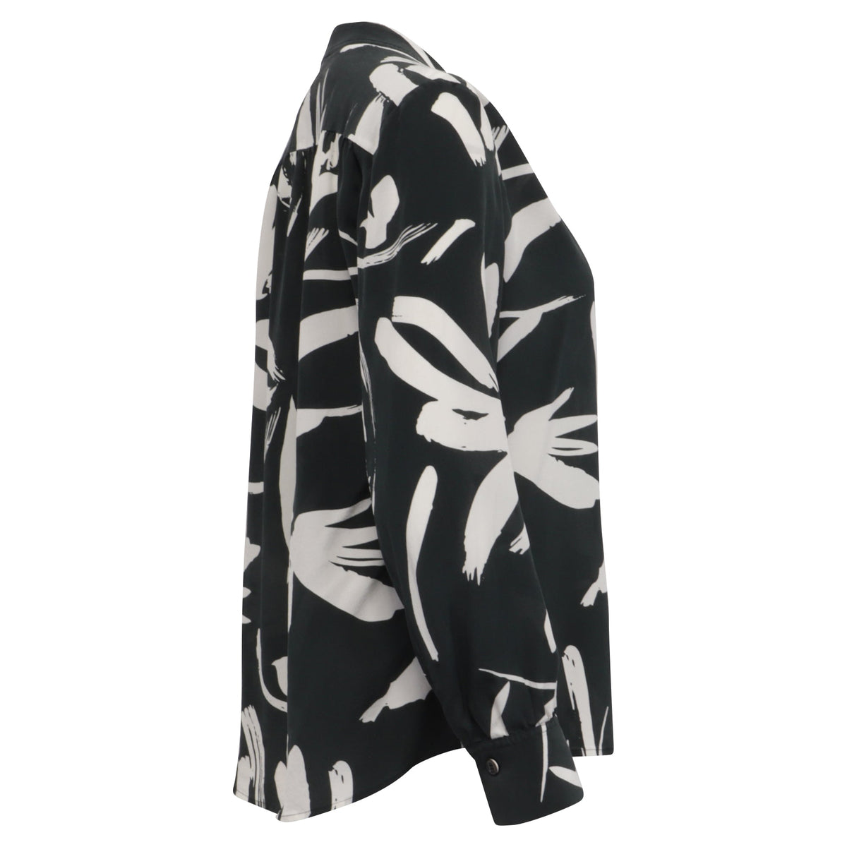 Blusa de seda color negro