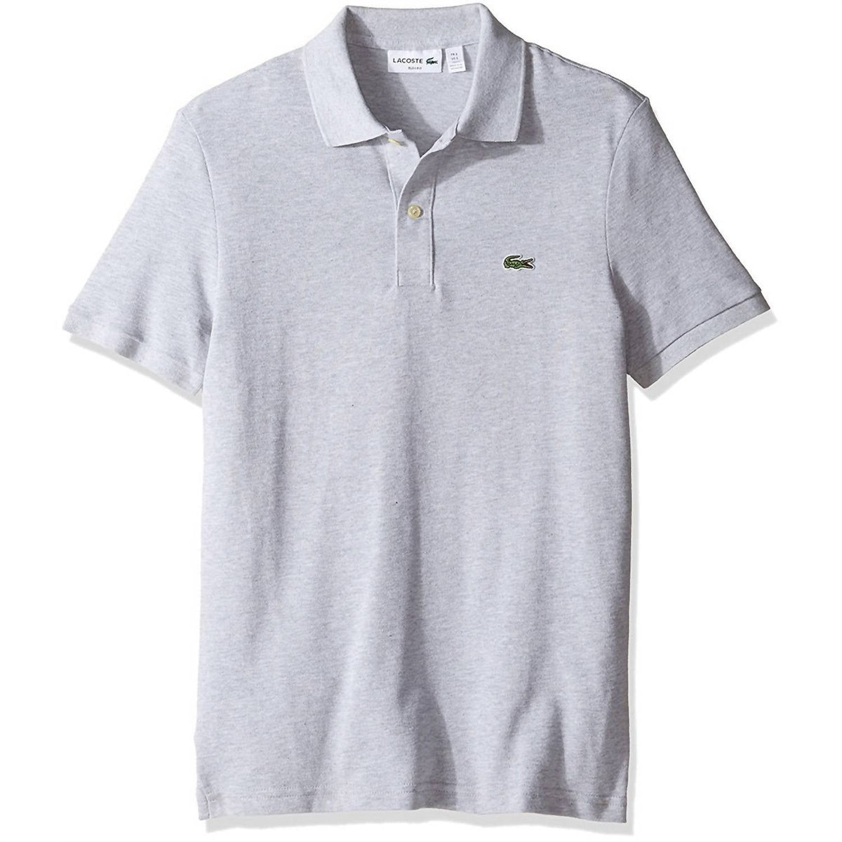Polo de manga corta de corte ajustado color plateado
