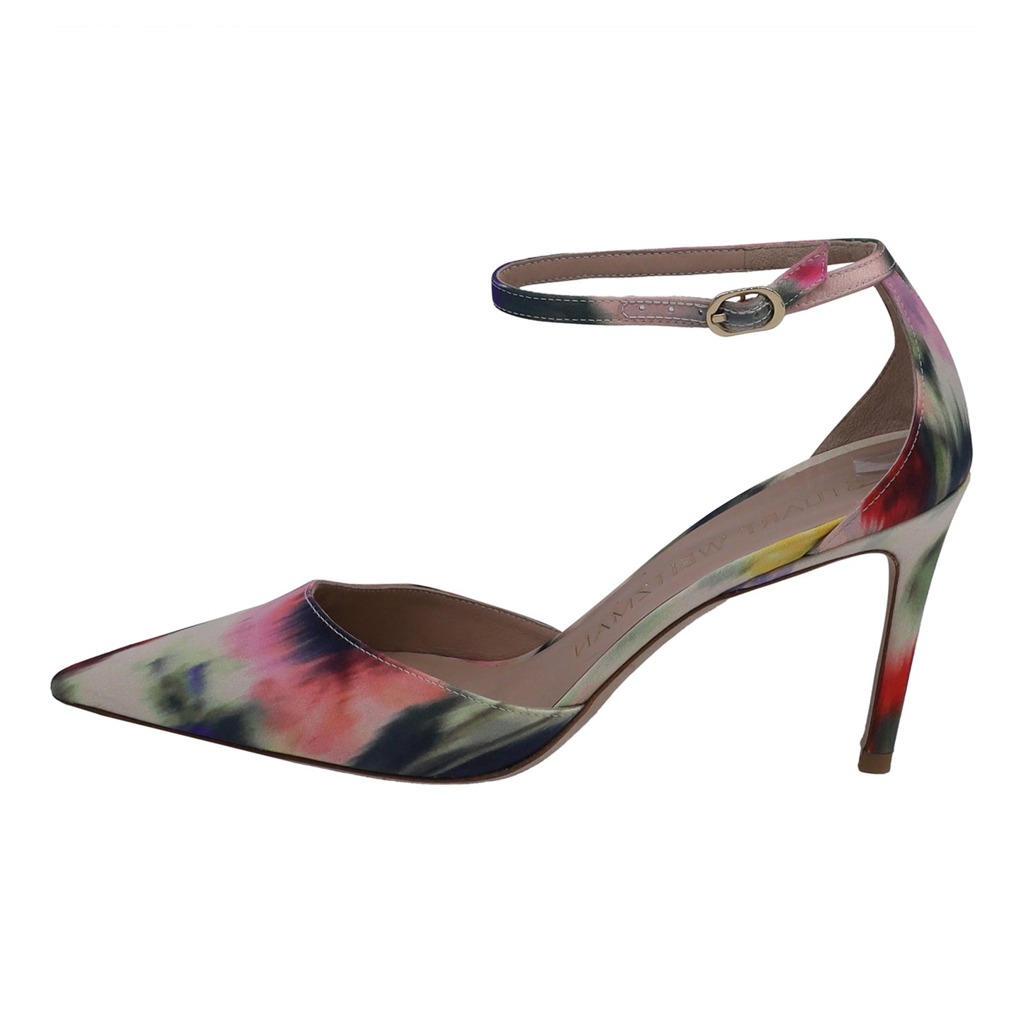 Tacones de satén multicolor