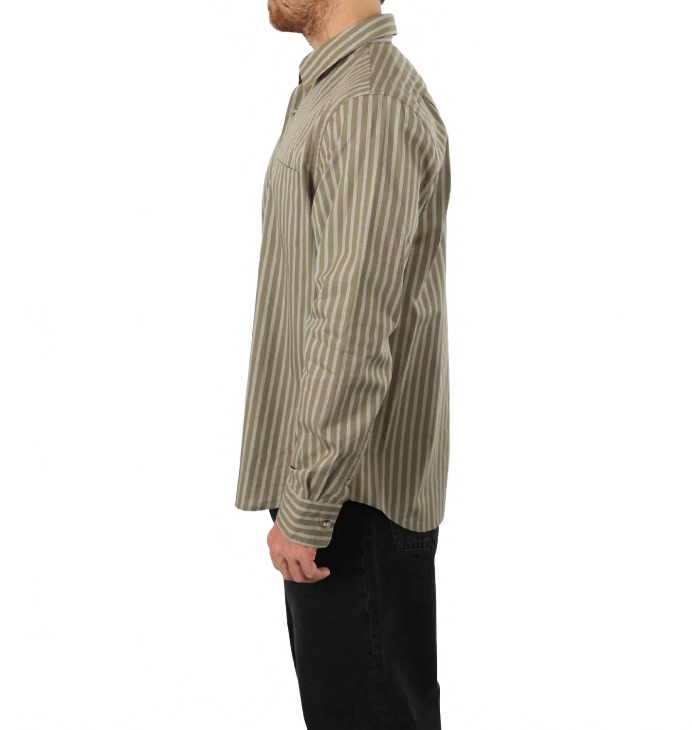 Camisa a rayas color beige