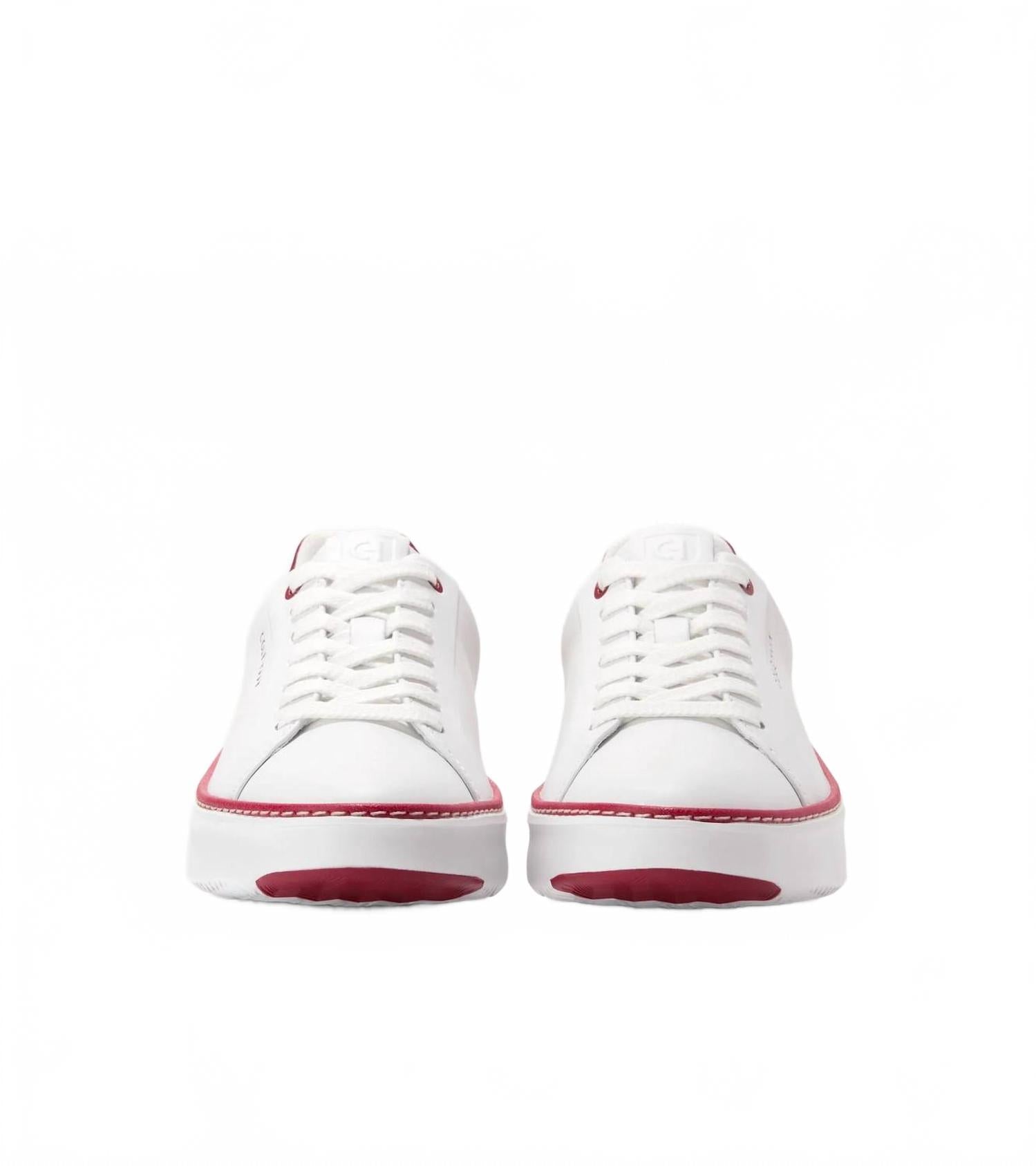 Tenis de mujer color blanco y rojo