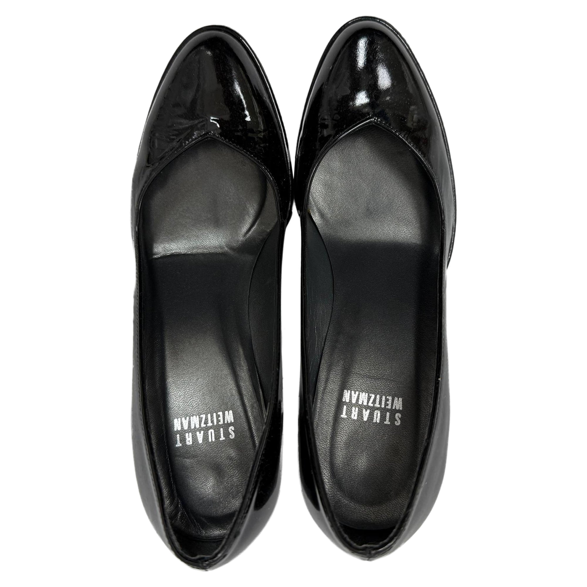 Tacones de cuero color negro