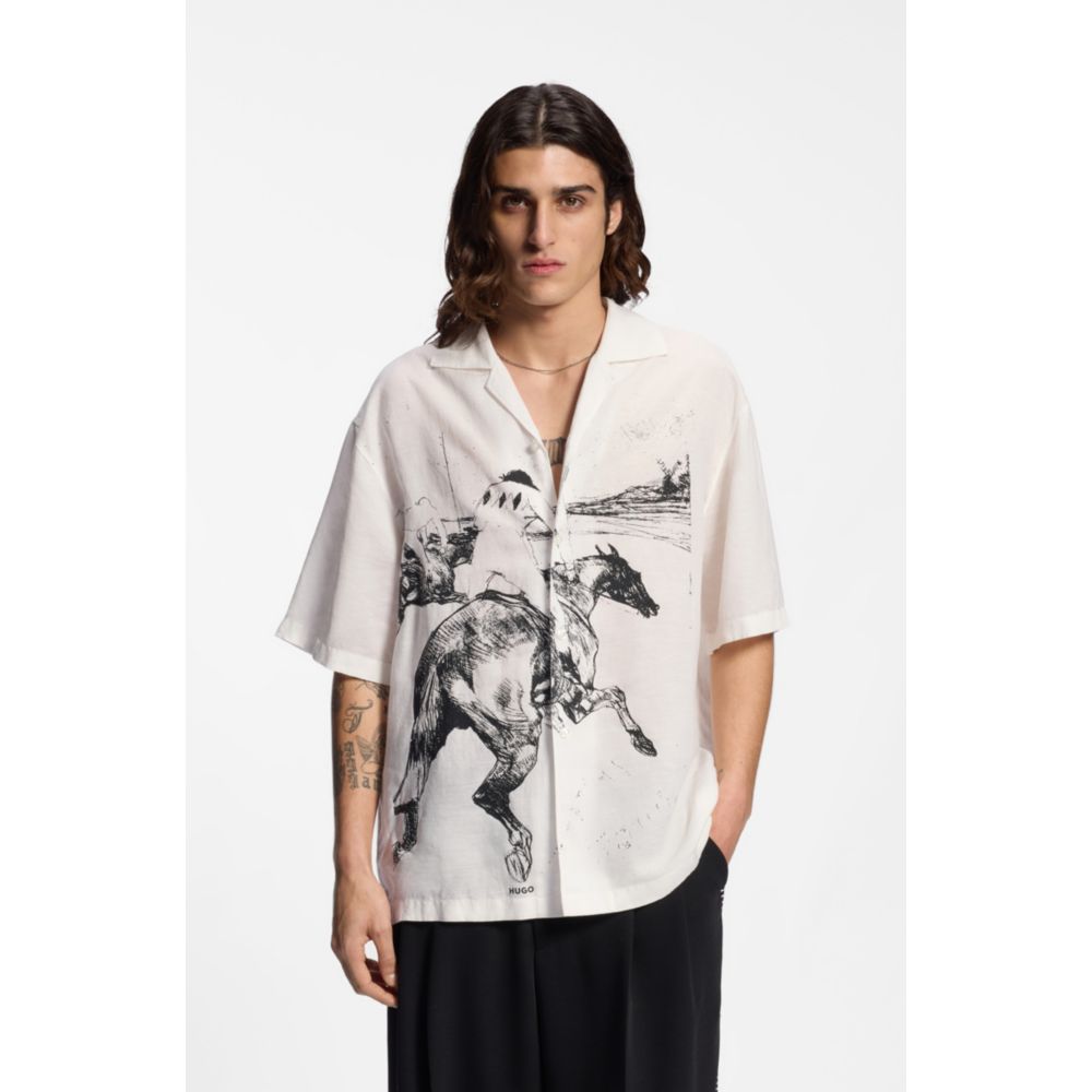 Camisa de corte amplio