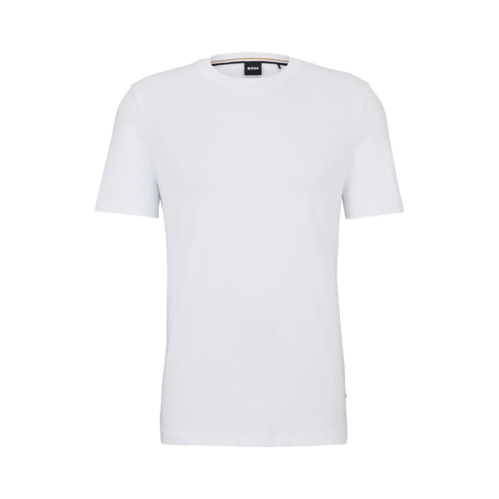 Camiseta de algodón con tejido acanalado