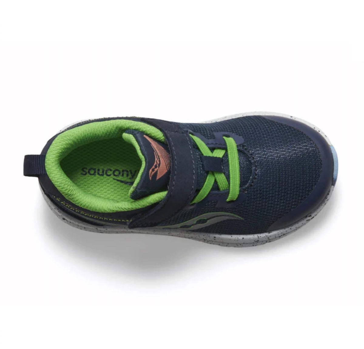 Tenis infantil color azul marino y verde