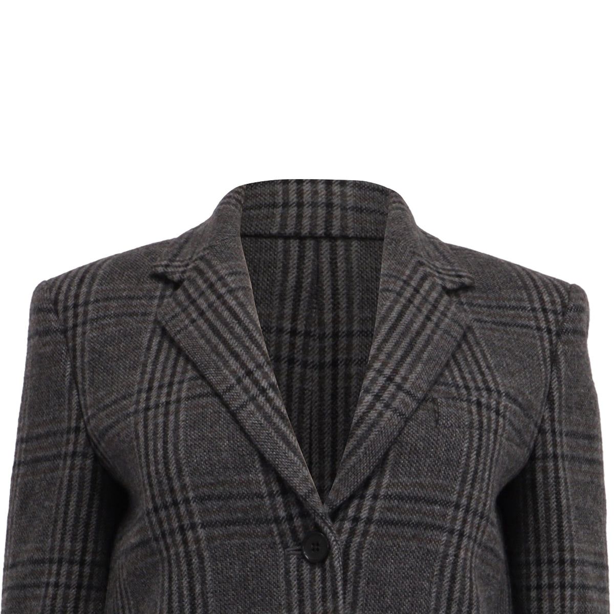 Blazer de lana a cuadros color gris