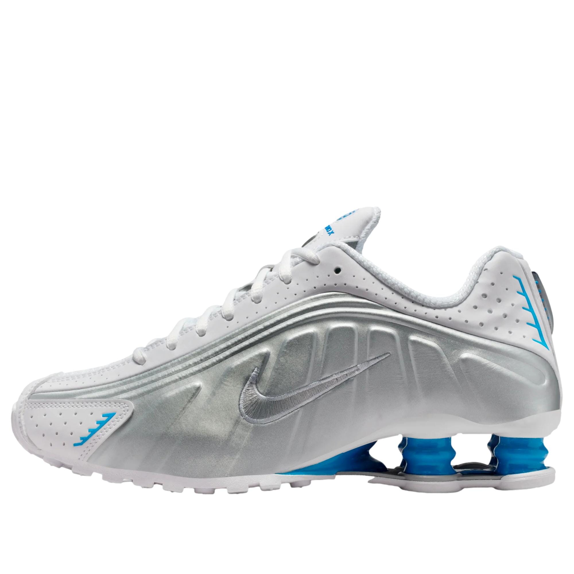 Nike Shox R4 White / Metallic Silver  AR3565-105 Hombre